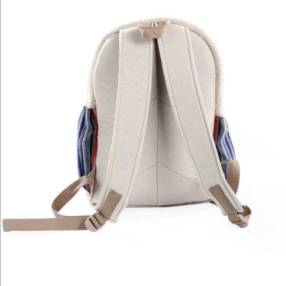 Handmade Multi Pocket Hemp Backpack - Picture 4 of 5
